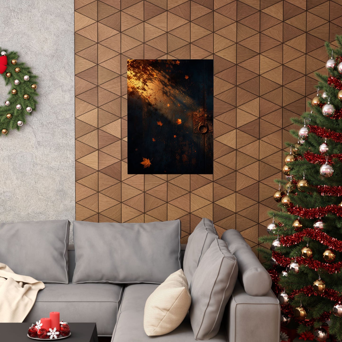 Rust Patina Wall Art Print | Autumn Dark Japandi Shadow Zen Art