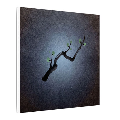 Ink Brushstroke Canvas Art | Spring Dark Japandi Moody Minimal Art