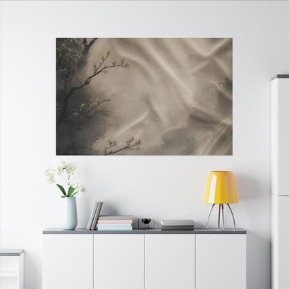Silk Drape Canvas Art | Spring Japandi Japanese Pattern Art