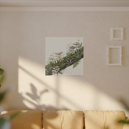 Dappled Wild Mushrooms Canvas Art - Japandi Ma