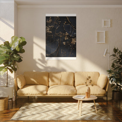 Philosophical Dried Flowers Canvas Art - Broken Beauty Kintsugi