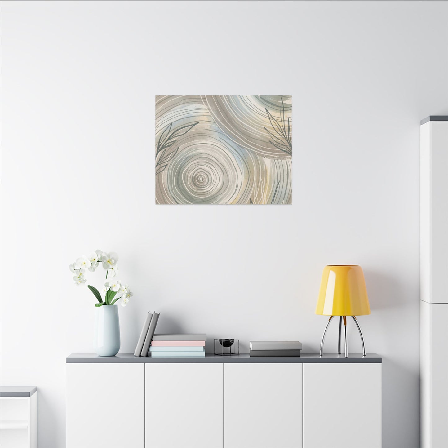 Kanso Water Ripple Canvas Art - Japandi Minimal Line