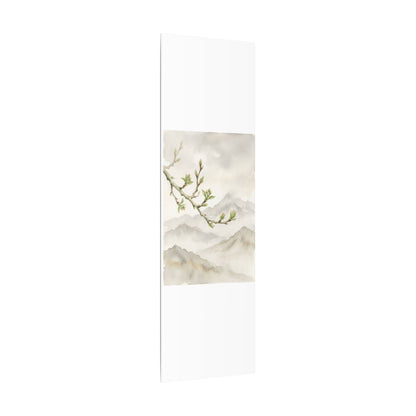 Spring Mountain Mist Watercolor Canvas Art | Cozy Decor