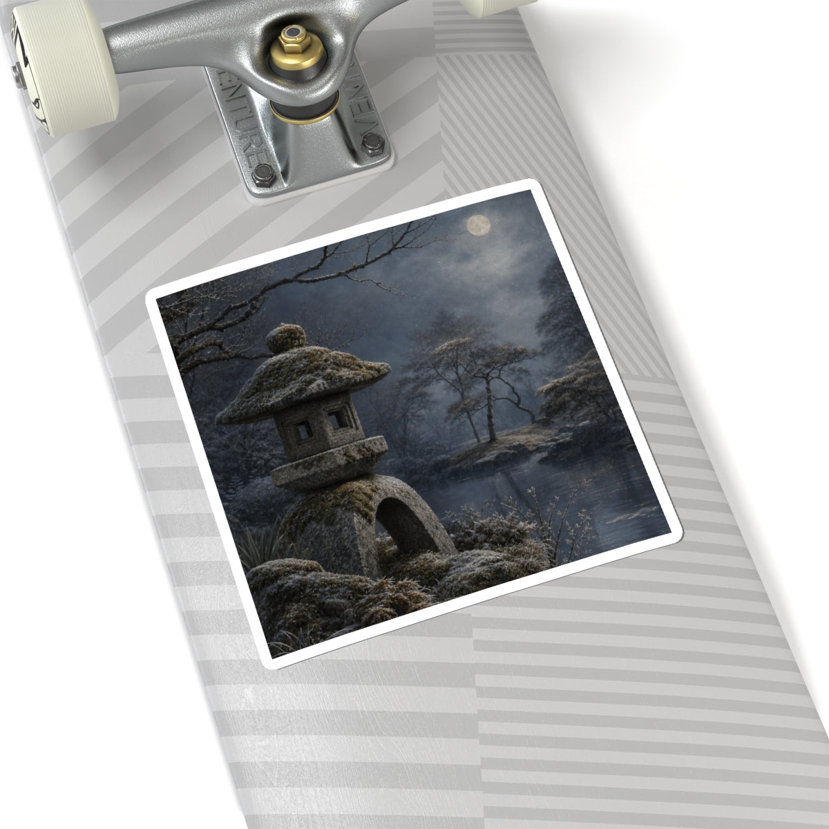 Kanso Stone Lantern Sticker - Japandi Japanese Pattern