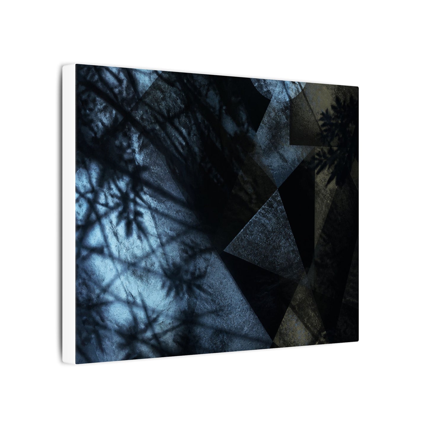 Shadow Play Winter Canvas Art | Dark Japandi Luxurious Design