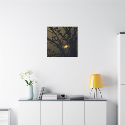 Bold Shadow Play Canvas Art - Moody Minimal Dark Japandi Art Print