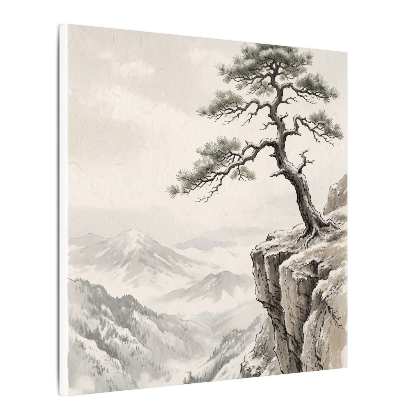 Seijaku Pine Tree Canvas Art - Japandi Japanese Pattern