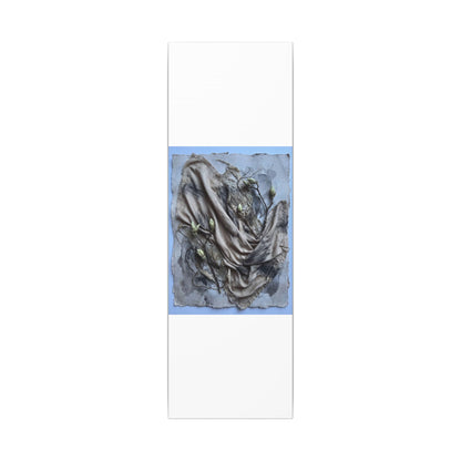 Japandi Silk Drape in Moonlight | Texture Canvas Art
