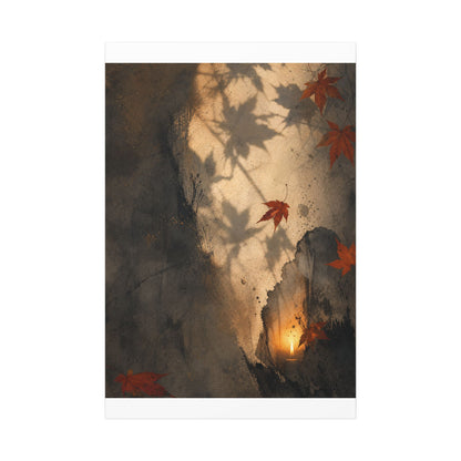 Shadow Play Texture Canvas Art | Neutral Japandi Art
