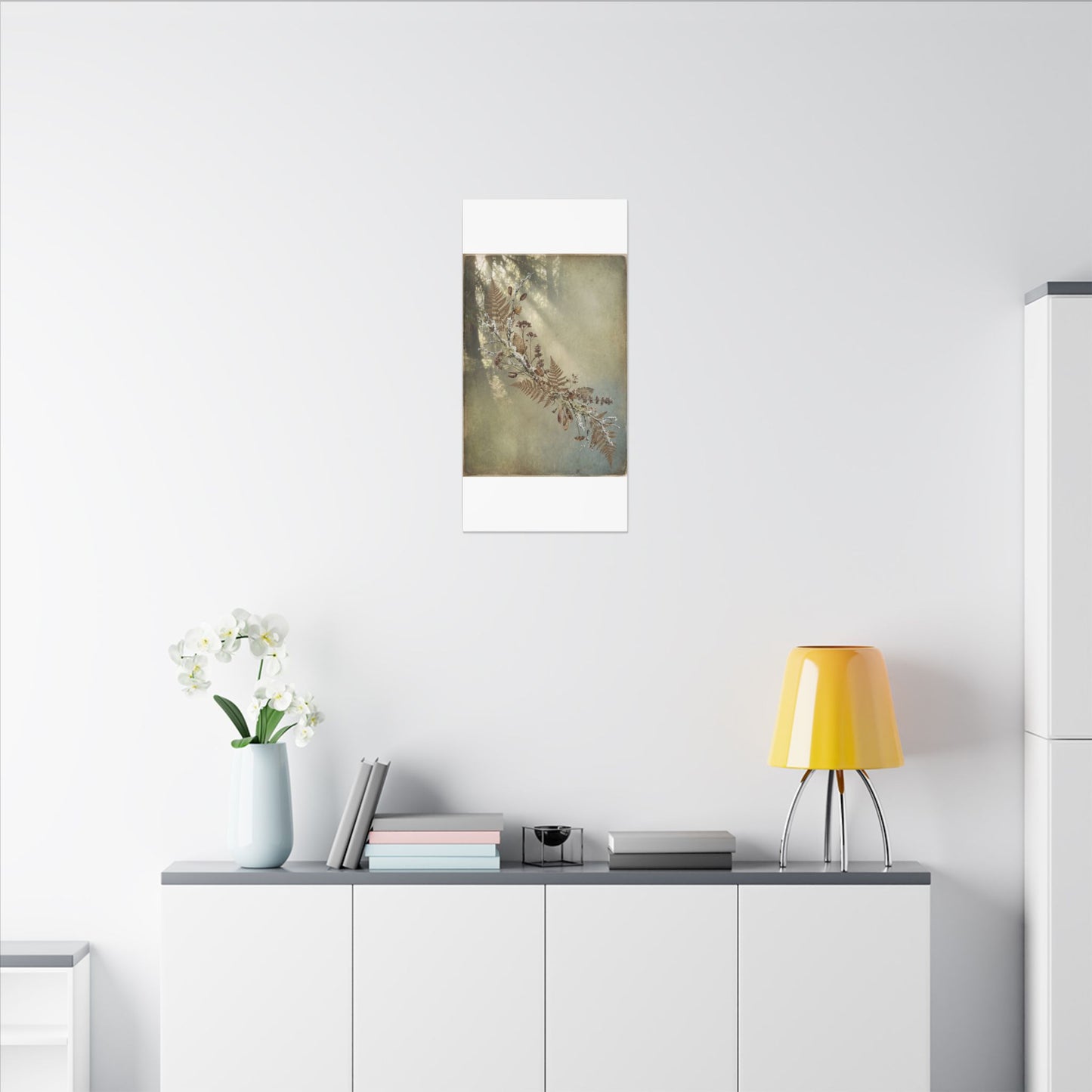 Winter Dried Flowers Forest Whimsy Canvas Art | Earthy Decor