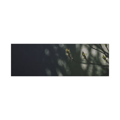 Dark Japandi Shoji Screen in Dappled | Moody Minimal Canvas Art