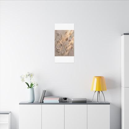 Japandi Dried Flowers in Golden Hour | Watercolor Canvas Art