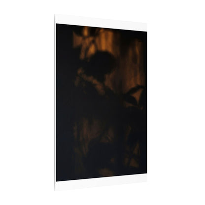 Shadow Play Summer Canvas Art | Dark Japandi Sophisticated Design