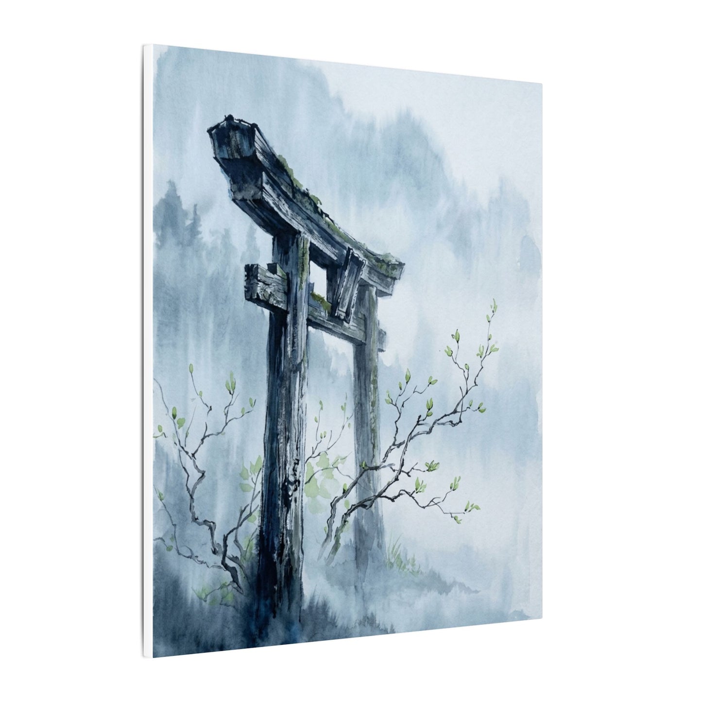Torii Gate Canvas Art | Spring Zen Sumi E Art