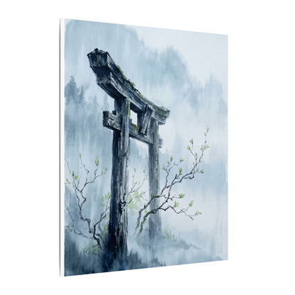 Torii Gate Canvas Art | Spring Zen Sumi E Art