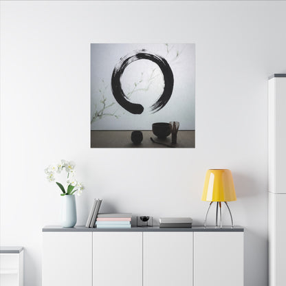 Tea Ceremony Enso Canvas Art | Peaceful Zen Art