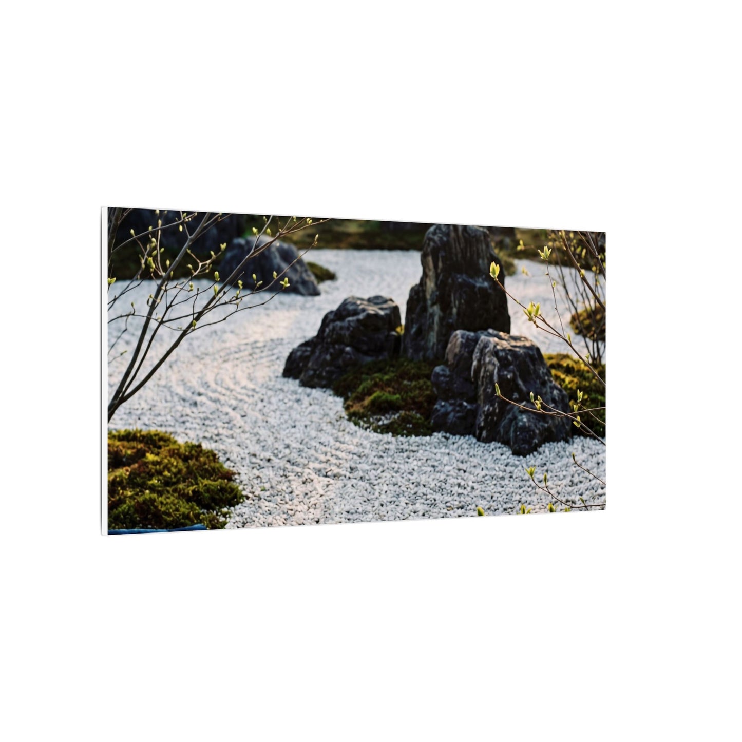 Zen Tea Ceremony in Golden Hour | Karesansui Canvas Art