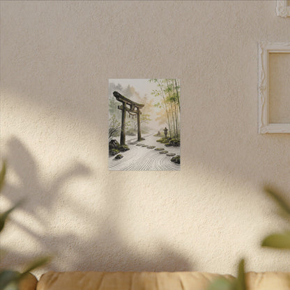 Peaceful Torii Gate Canvas Art - Karesansui Zen