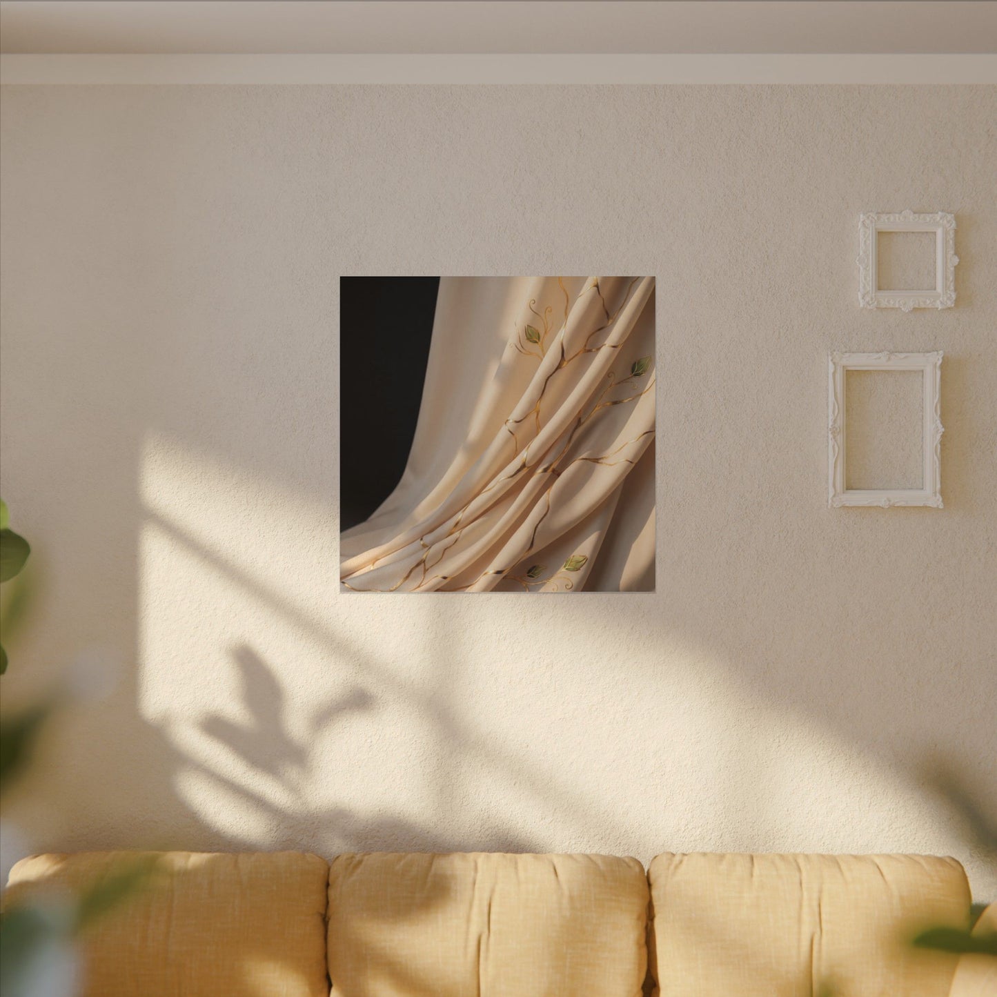 Golden Hour Silk Drape Canvas Art - Kintsugi Fukinsei