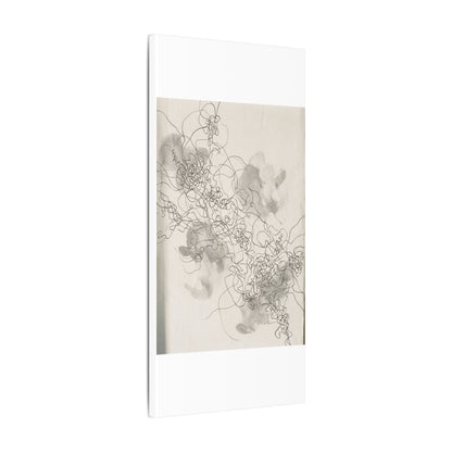 Shadow Play Spring Canvas Art | Dark Japandi Sophisticated Design