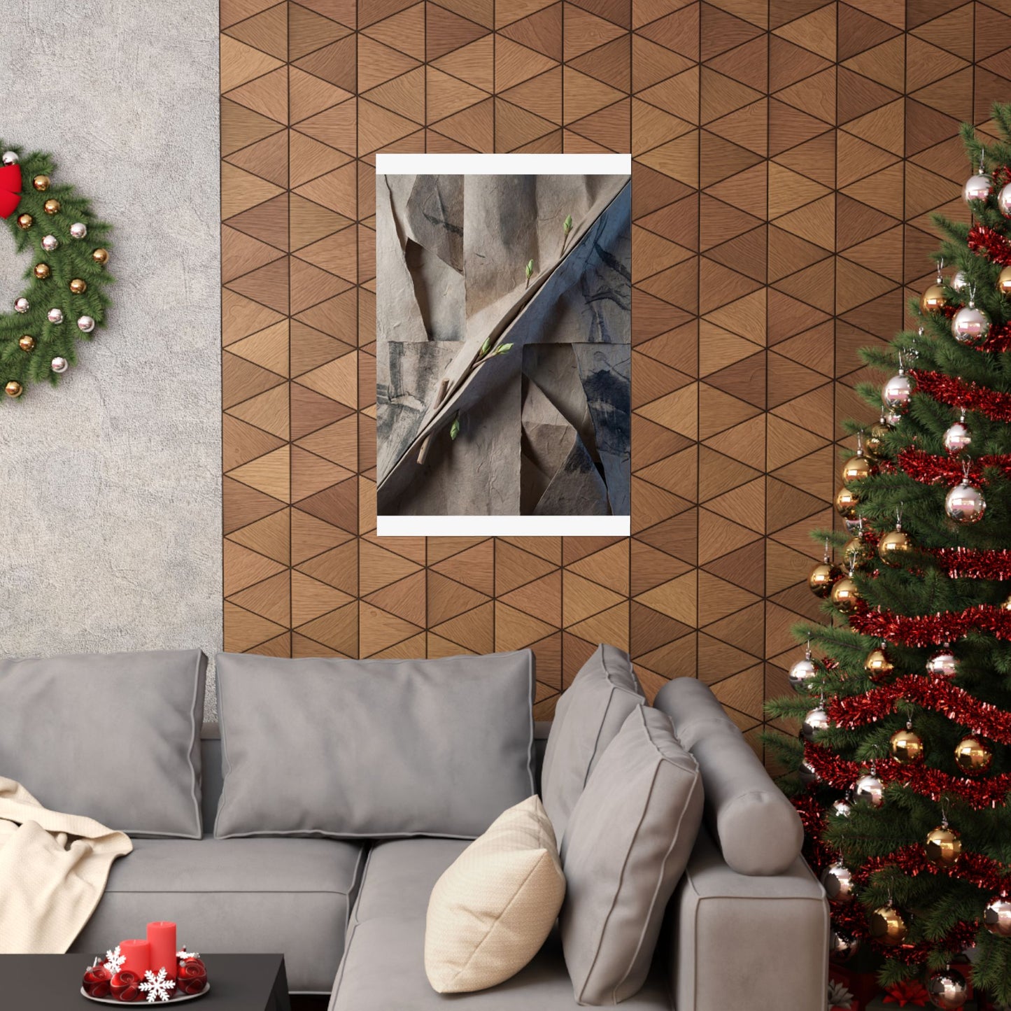 Moonlight Paper Fold Wall Art Print - Japandi Datsuzoku