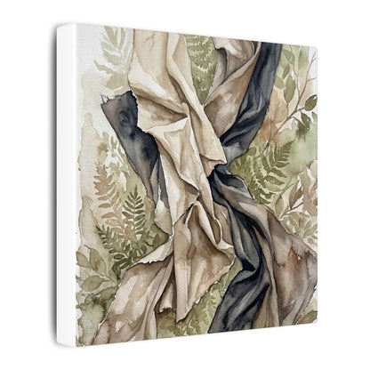 Silk Drape Summer Canvas Art | Japandi Cozy Design