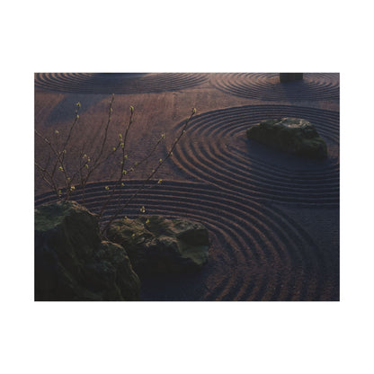 Spring Rock Garden Shadow Zen Canvas Art | Luxurious Decor