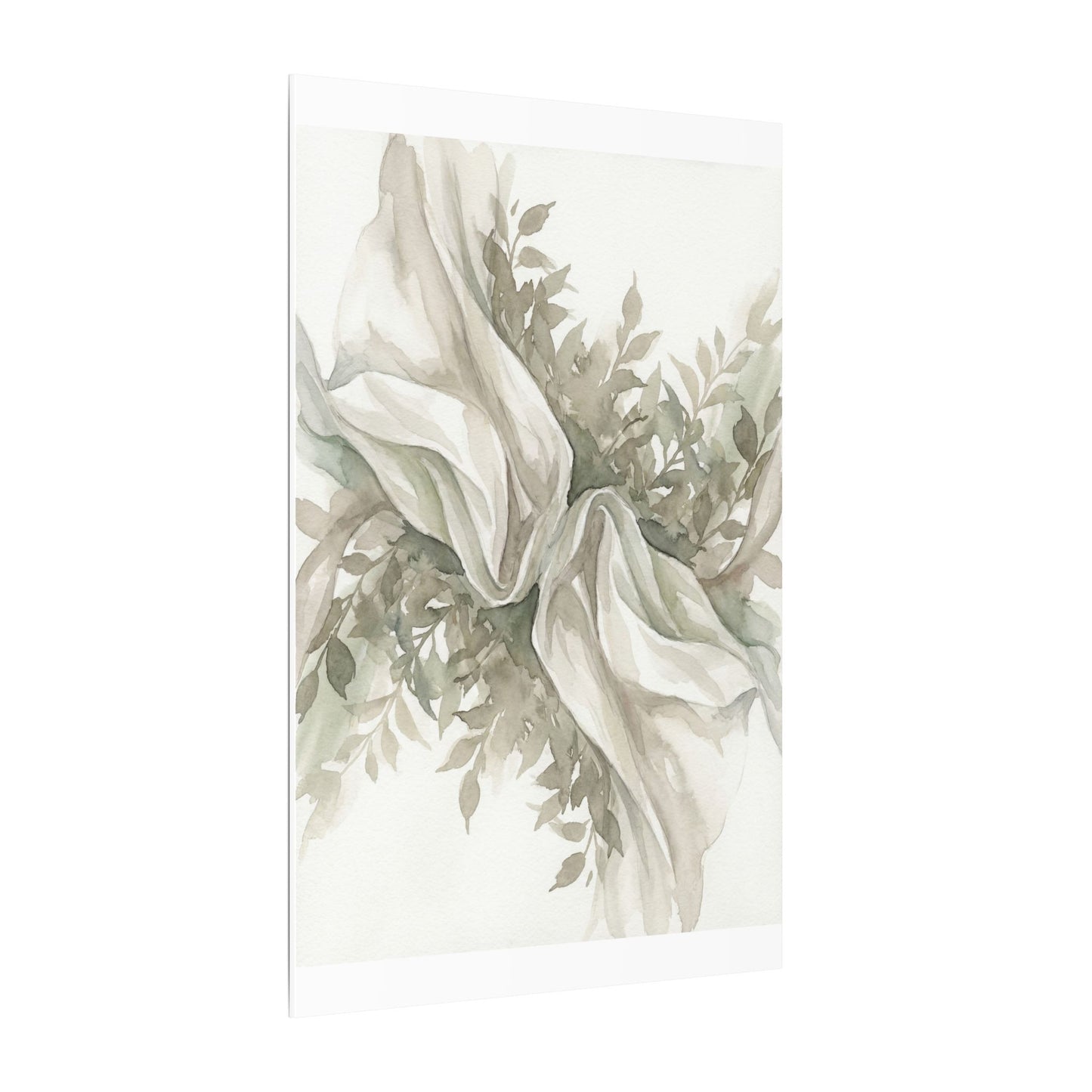 Summer Silk Drape Watercolor Canvas Art | Cozy Decor