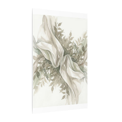 Summer Silk Drape Watercolor Canvas Art | Cozy Decor