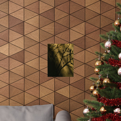 Golden Hour Shadow Play Wall Art Print - Dark Japandi Seijaku