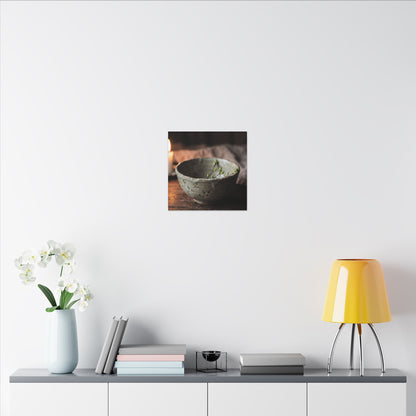 Ceramic Bowl Spring Canvas Art | Japandi Neutral Design