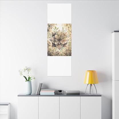 Warm Paper Fold Canvas Art - Watercolor Japandi