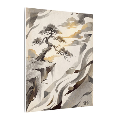 Golden Hour Pine Tree Canvas Art - Japandi Seijaku