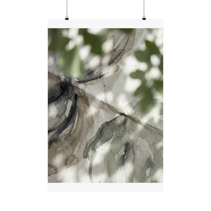 Japandi Paper Fold in Dappled | Watercolor Wall Art Print Art Print