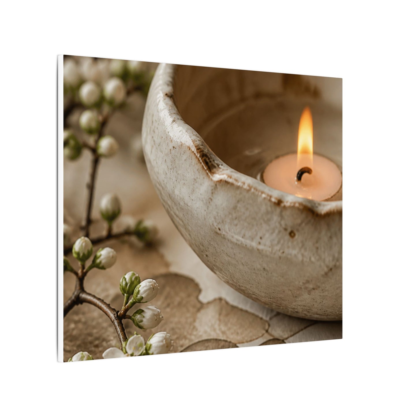 Kanso Ceramic Bowl Canvas Art - Japandi Watercolor