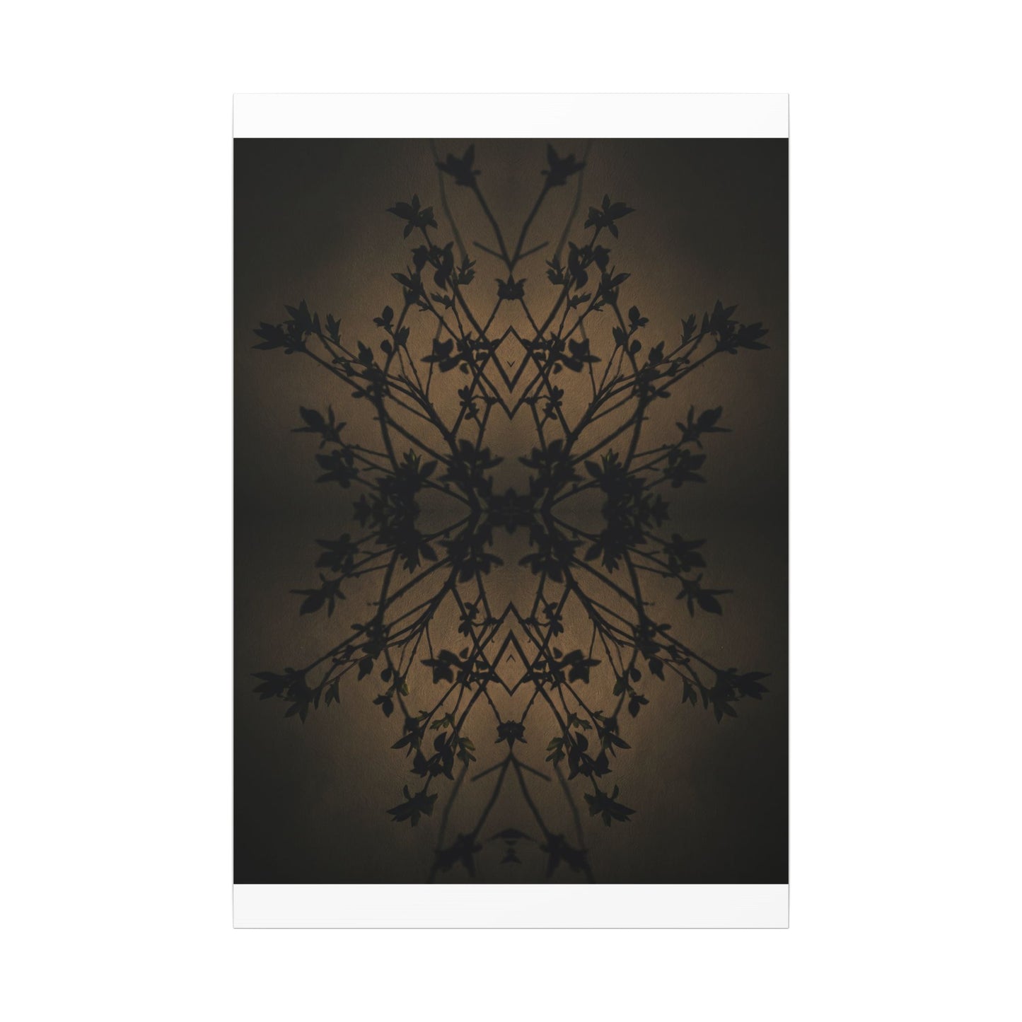 Golden Hour Shadow Play Canvas Art - Dark Japandi Seijaku