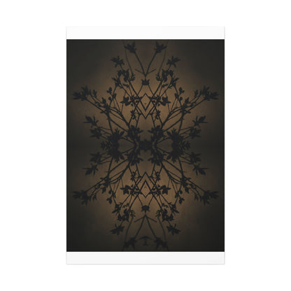 Golden Hour Shadow Play Canvas Art - Dark Japandi Seijaku