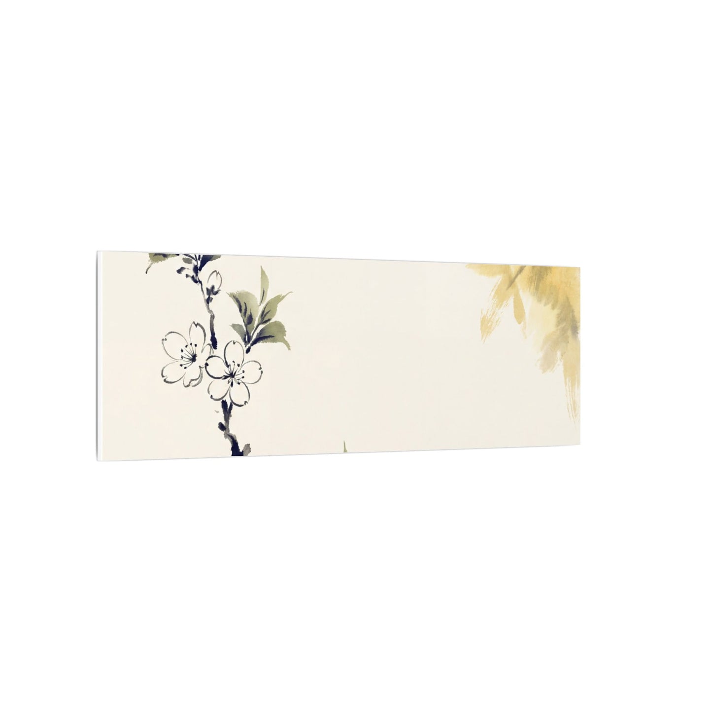 Kanso Cherry Blossom Canvas Art - Zen Sumi E