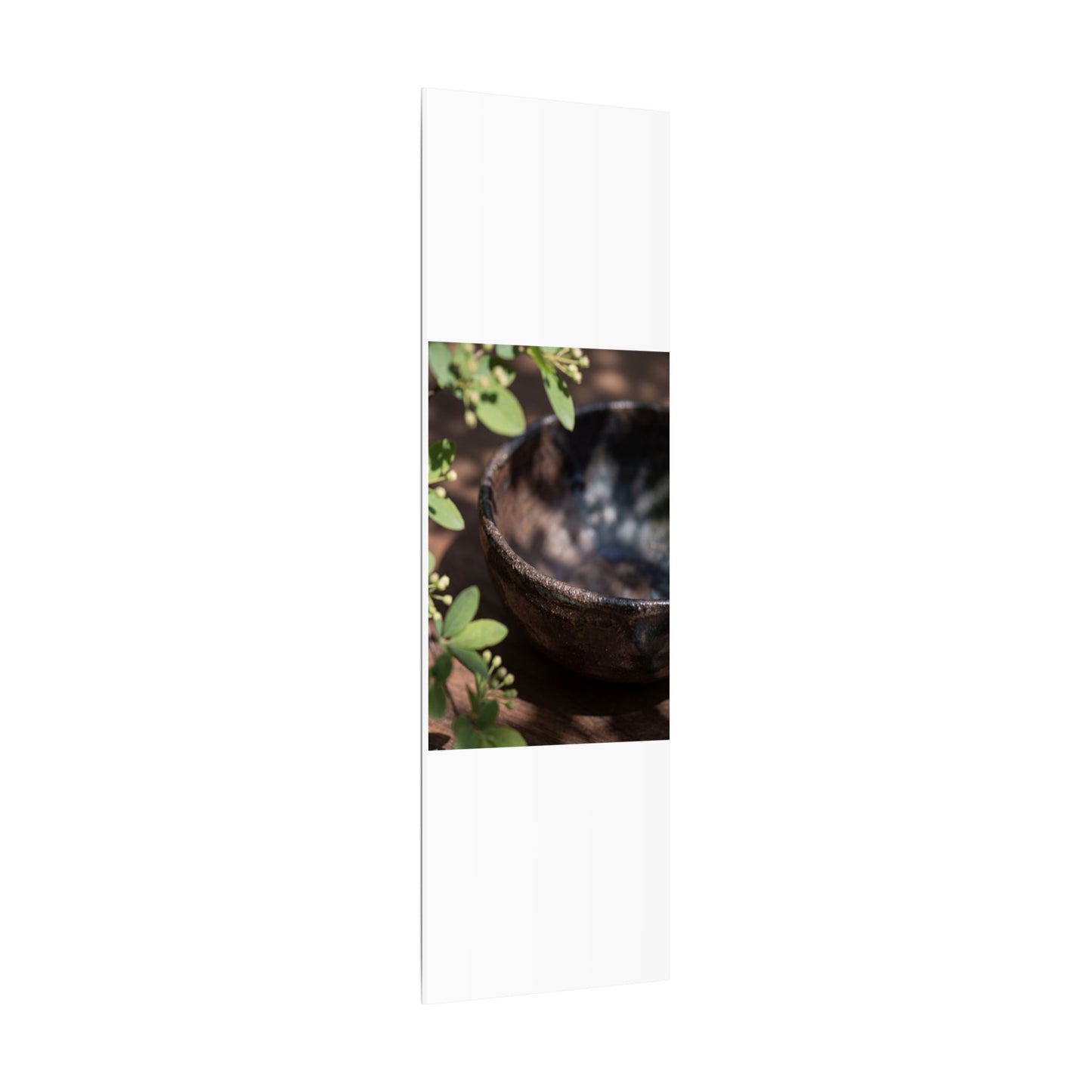 Ceramic Bowl Shadow Zen Canvas Art | Moody Dark Japandi Art
