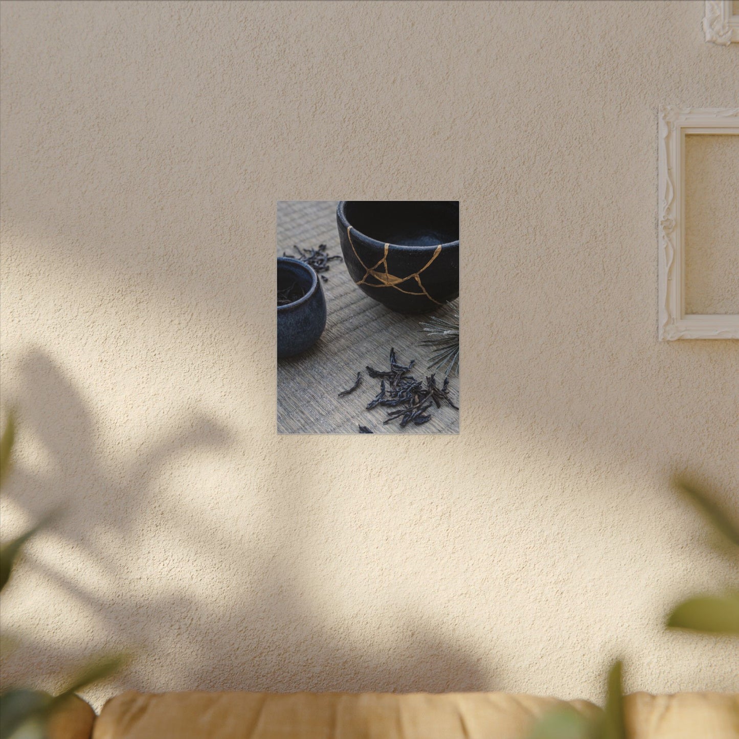 Kintsugi Tea Ceremony in Overcast | Gold Vein Canvas Art