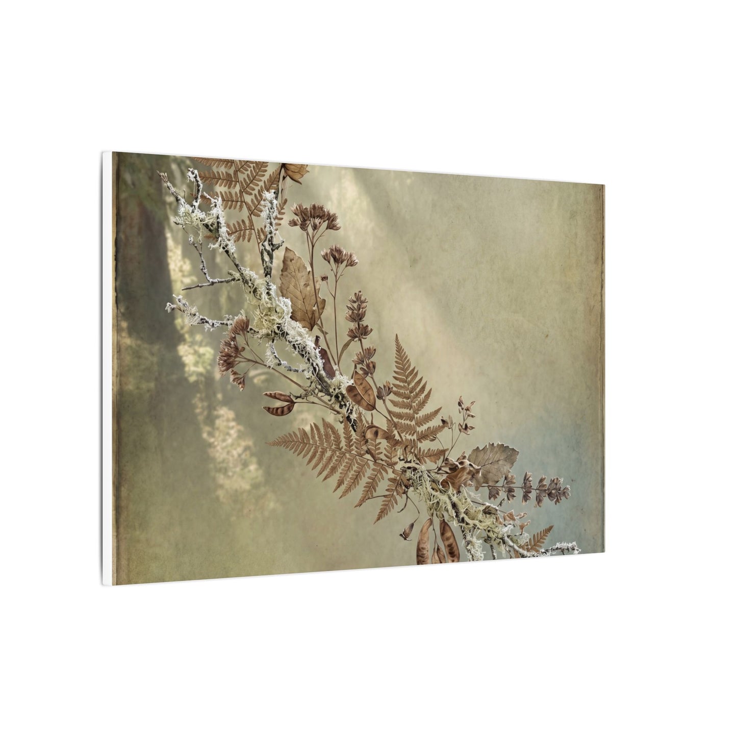 Winter Dried Flowers Forest Whimsy Canvas Art | Earthy Decor