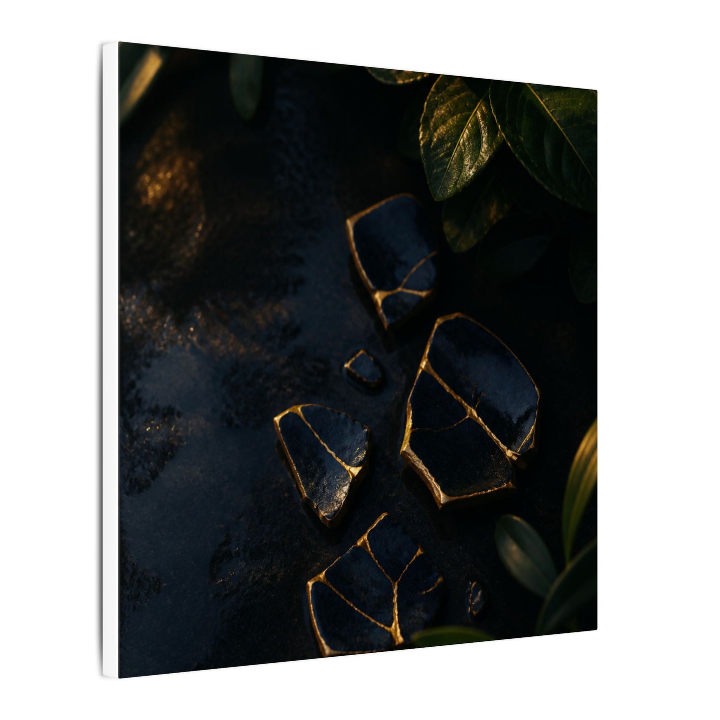 Summer Broken Pottery Moody Minimal Canvas Art | Atmospheric Decor