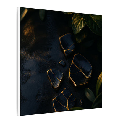 Summer Broken Pottery Moody Minimal Canvas Art | Atmospheric Decor