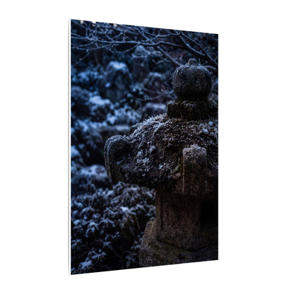 Moody Stone Lantern Canvas Art - Shadow Zen Dark Japandi