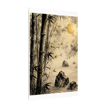 Peaceful Bamboo Grove Canvas Art - Karesansui Zen
