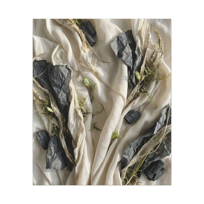 Spring Silk Drape Texture Canvas Art | Warm Decor