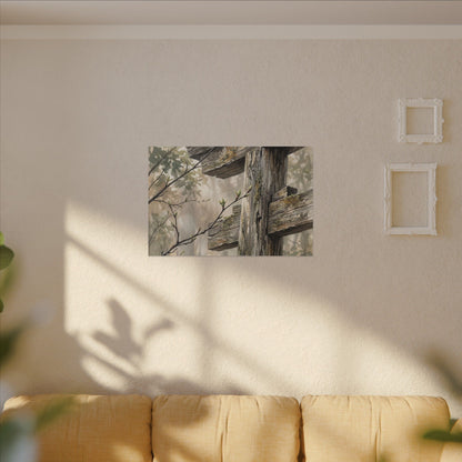 Torii Gate Spring Canvas Art | Japandi Neutral Design