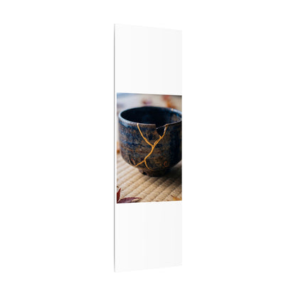 Tea Ceremony Autumn Canvas Art | Kintsugi Healing Design