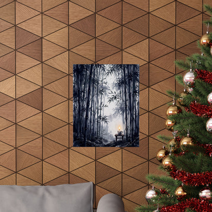 Bamboo Grove Spring Wall Art Print | Zen Peaceful Design