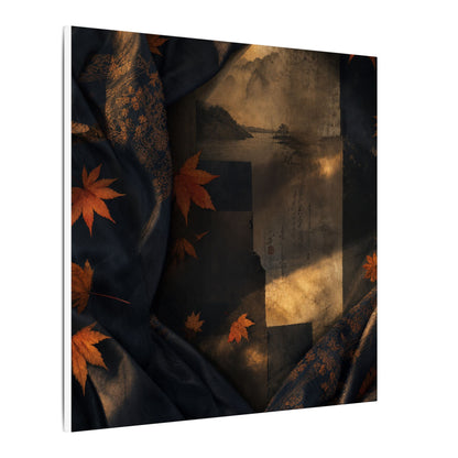 Autumn Silk Drape Shadow Zen Canvas Art | Bold Decor